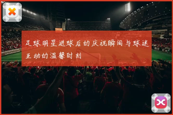 足球明星进球后的庆祝瞬间与球迷互动的温馨时刻